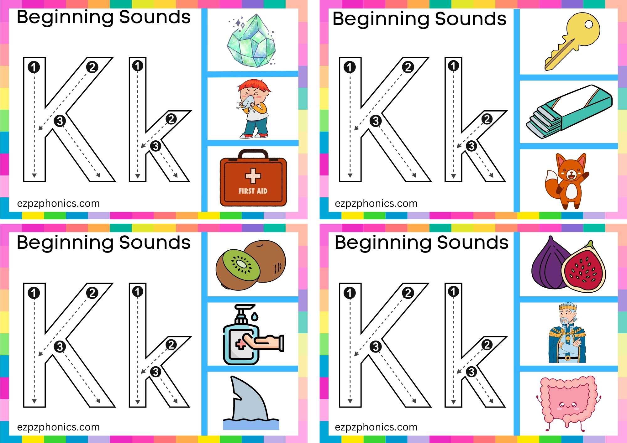 Trace The Letter K And Clip The Image Set 1